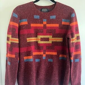 Pendleton Women's Adobe Blocks Pullover Sweater never worn wool size M
